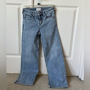 Abercrombie Kids High Rise Wide Leg Jeans